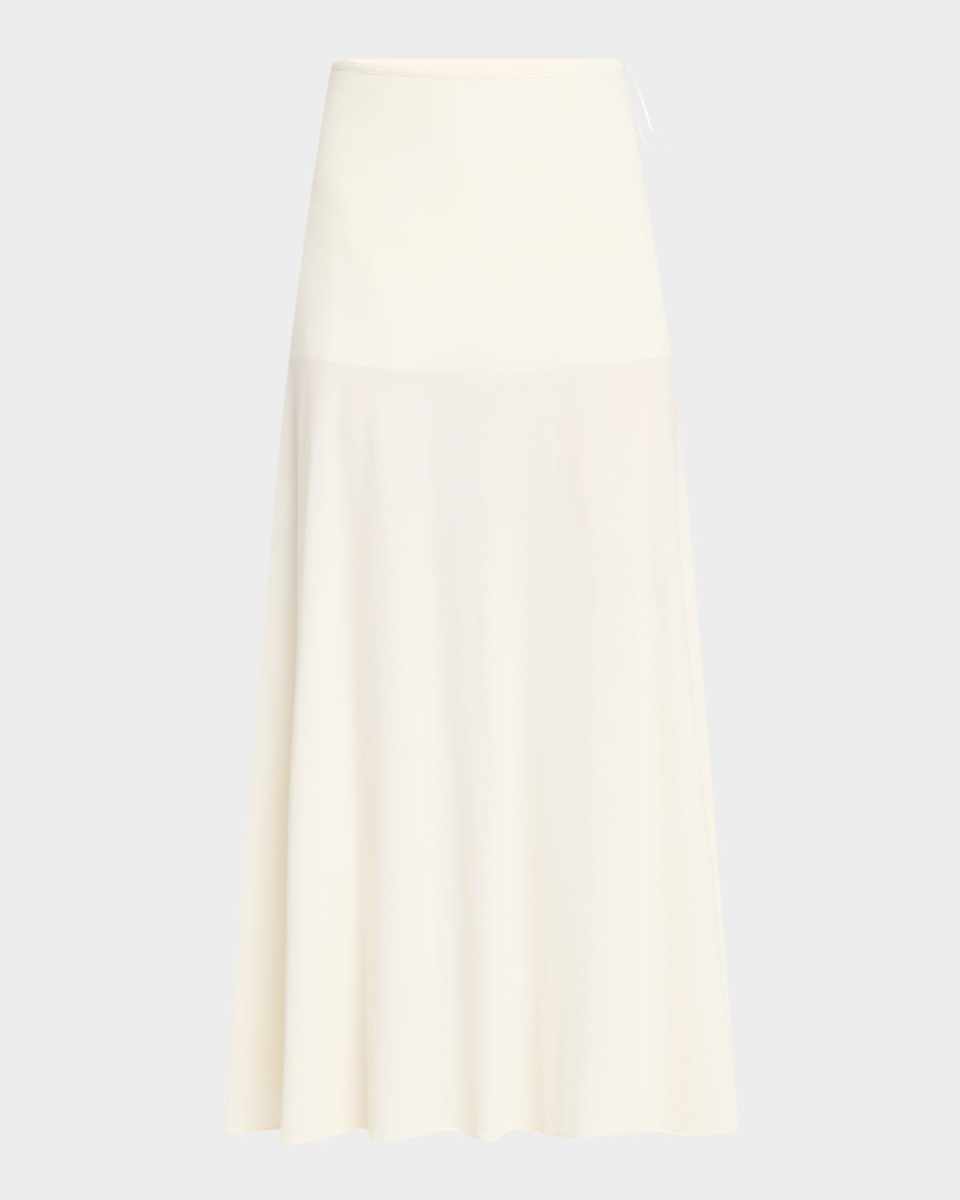 Crepe Fluid Midi Skirt